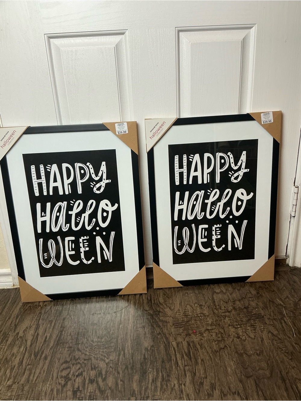 Black 'Happy Halloween' Framed Wall Art - Brand:
